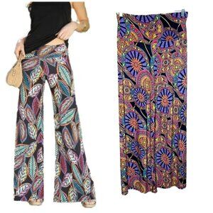 LA ROPAS Groovy wide leg stretchy flare Pants Size medium
